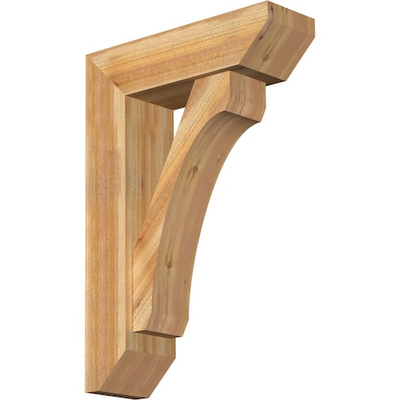 Legacy Slat Rough Sawn Bracket W/ Offset Brace, Western Red Cedar, 8W X 26D X 38H